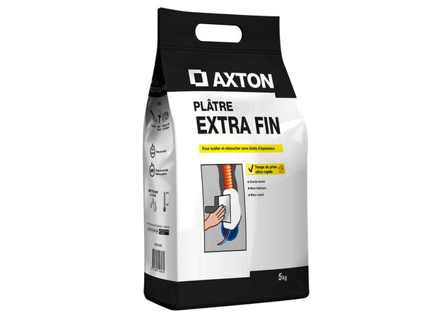 Plâtre Poudre Blanc Axton, 5 Kg