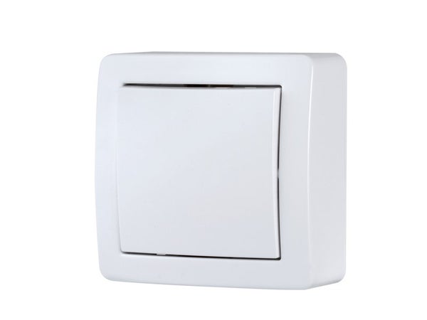 Interrupteur Va-Et-Vient Saillie Complet, Schneider Electric Alréa, Blanc