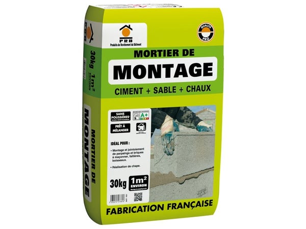Mortier de montage, PRB, 30 kg gris