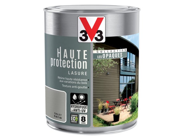 Lasure V33 Hp Les Opaques 8 Ans Galet Satiné 1 L