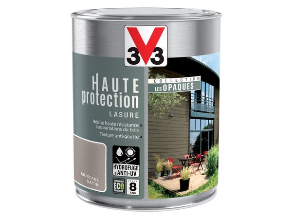 Lasure V33 Hp Les Opaques 8 Ans Muscade Satiné 1 L