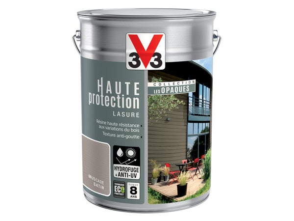 Lasure V33 Hp Les Opaques 8 Ans Muscade Satiné 5 L