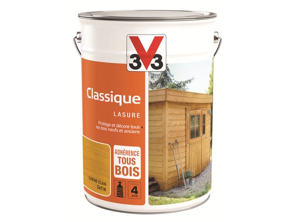 Lasure V33 Classique 4 ans chêne clair satiné 5 L
