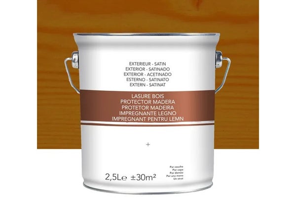 Lasure chêne moyen satiné 2.5 L