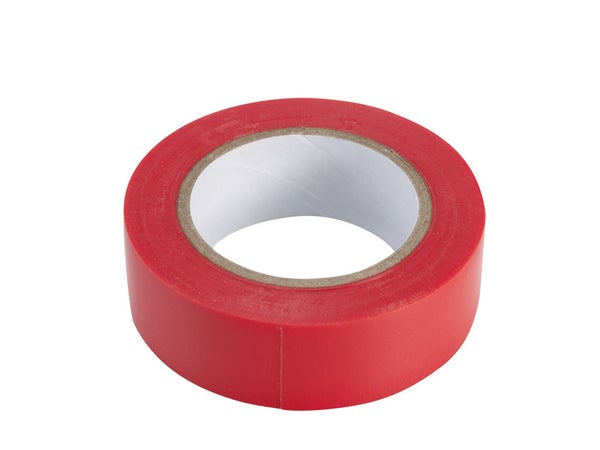 Ruban adhésif, L.10 m x L.19 mm rouge