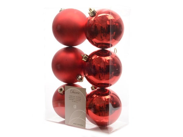 Boule de noël en plastique rouge noël