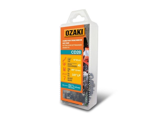 Chaîne De Tronçonneuse Ozaki Semi Carrée: .3/8"Lp .050 (1,3Mm) 40 Entraîneurs