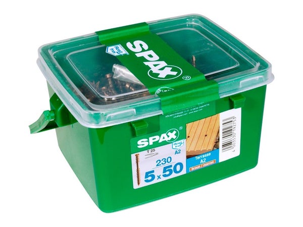 Lot De 230 Vis Inox Étoile Spax, Diam.5 Mm X L.50 Mm
