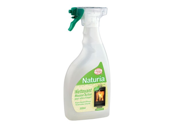 Nettoyant mousse pour vitres d'inserts, NATURIA, 500 ml