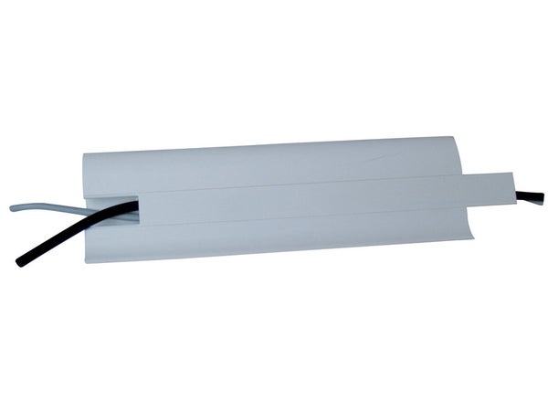 Plinthe Pvc Cache-Fil Blanc, 12 X 60 Mm, L.2.5 M