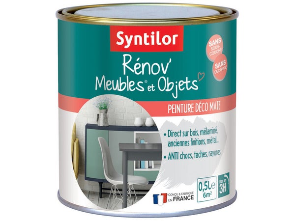 Peinture Meuble Et Boiserie Rénov' Syntilor Rose Blush  Mat 0.5 L