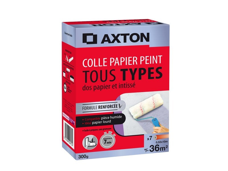 Colle pâte tous papiers peints, AXTON, 1.5 kg