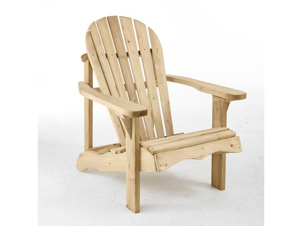Fauteuil de jardin relax en bois naturel