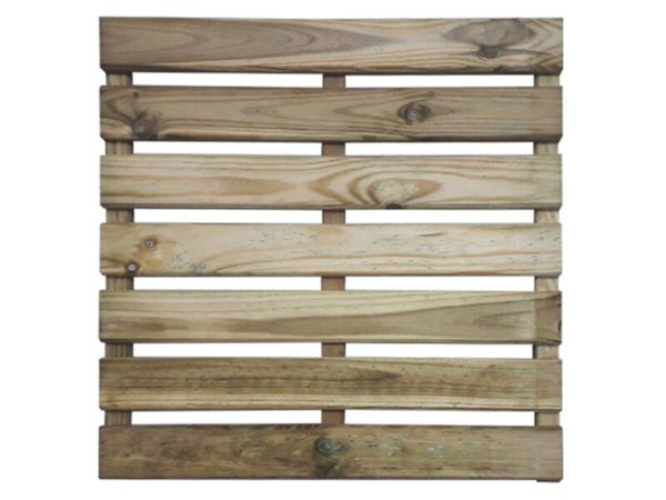Dalle terrasse en bois Pila, L.50 x l.50 cm x Ep.30 mm