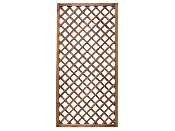 Panneau Treillis Bois Ajouré Premices, L.90 X H.180 Cm, Naturel