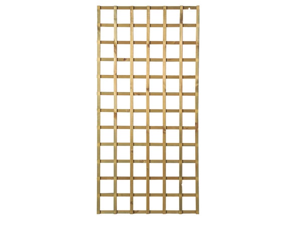Panneau Treillis Bois Ajouré Calia, L.90 X H.180 Cm, Naturel
