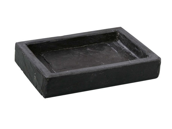 Porte-savon pierre Stone, noir SENSEA