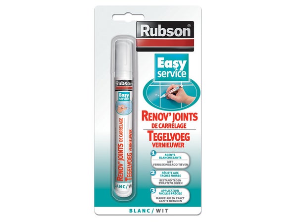 Rénovateur Pour Joint Rénov'Joint De Carrelage Blanc  Rubson 7 Ml