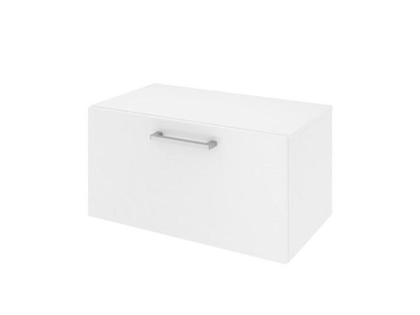 Meuble de salle de bains simple vasque l.70 x H.35.9 x P.38 cm, blanc