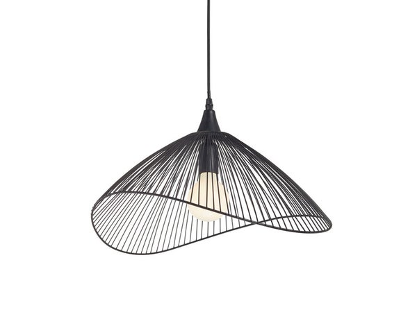 Suspension 1xE27 max 40W métal noir SEYNAVE KASTELI diam. 45 cm