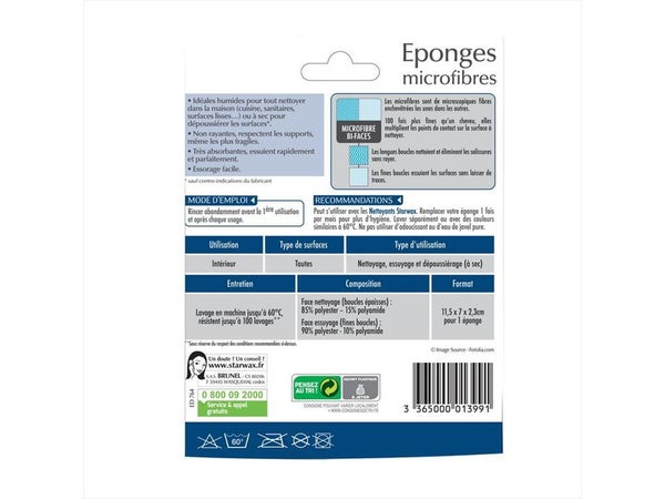 Lot De 2 Éponges À Main Microfibre Starwax