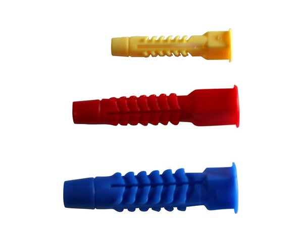 Assortiment de 140 chevilles polypropylènes , diam. 6, 8 et 10 x L. 40.5 mm