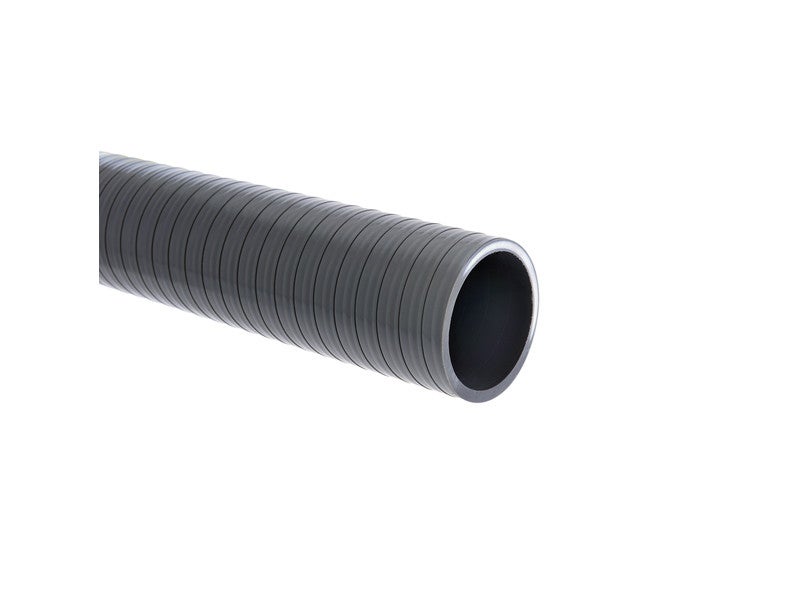 tube d'évacuation souple conditionné à plat en rouleau de 25 mètres,  diamètre 38 mm résiste bien à l'abrasion des eaux chargées