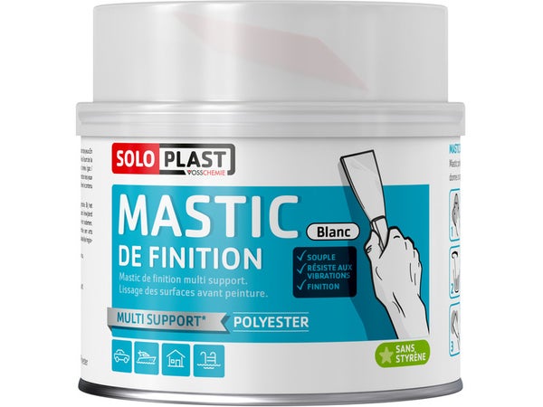 Mastic Blanc De Finition Polyester Soloplast, 435 G
