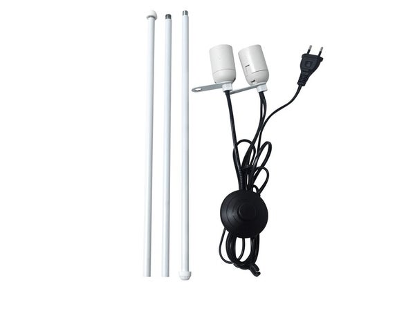 Pied De Lampe Anjo, Métal Blanc, 130.0 Cm