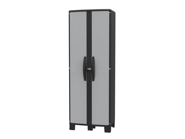 Armoire haute résine 3 tablettes SPACEO cool, l.65 x H.181 x P.39 cm
