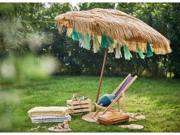 Parasol Pied Central Sable Rond, L.200 X L.200 Cm