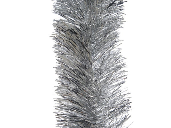 Guirlande scintillante argentée de 270 cm de long et 10 cm d'épaisseur