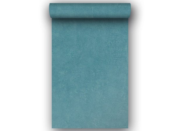 Papier peint vinyle Béton Mat bleu aqua