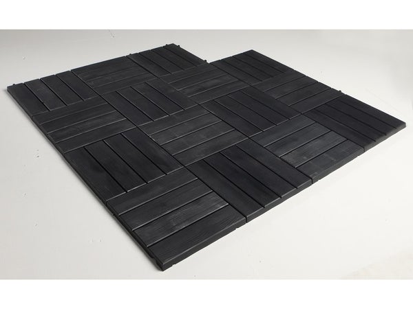 Dalle clipsable polypropylène EASY noir 38 x 38 cm Ep. 25 mm