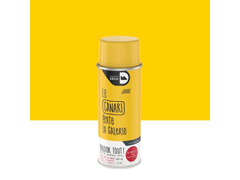 Bombe de peinture pour laiton 2k RAL jaune brillant 