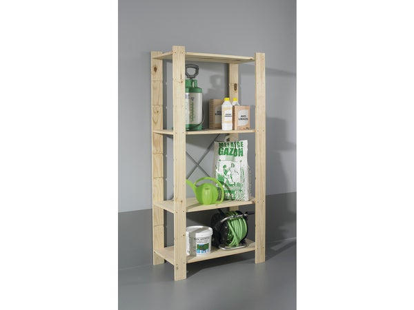 Etagère Pin, 4 Tablettes , L.82 X P.40 X H.170 Cm