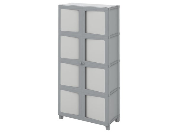 Armoire haute résine 3 étagères SPACEO, L. 89 X H. 180 X P. 40 cm