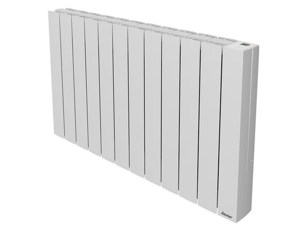 Radiateur connecté à inertie fluide horizontal blanc 1000W HEATZY Shine -  HEA041058