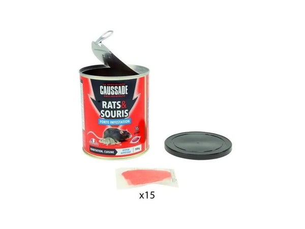 PATE ANTI-SOURIS ET RATS 10GR X15