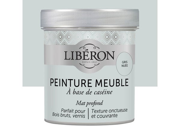 Peinture Meuble Et Boiserie Caséine Liberon Gris Nuée Mat 0.5 L