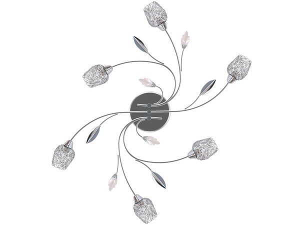 Plafonnier Classique Chic G9 Adriana Métal Chrome, 6 X 28 W Seynave