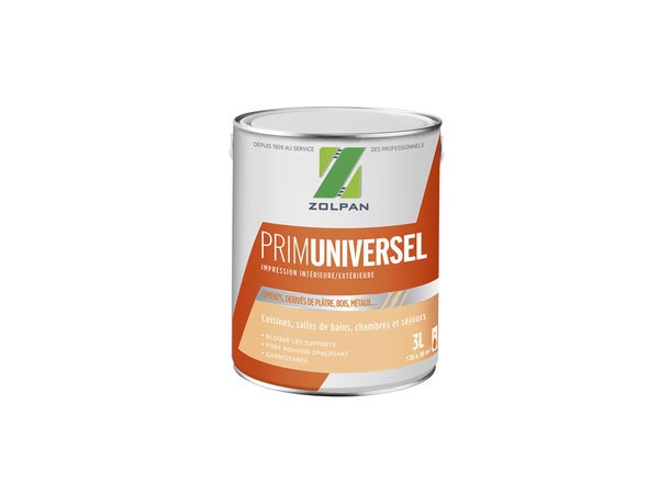 Sous-Couche Universelle  Zolpan, 3 L, Blanc