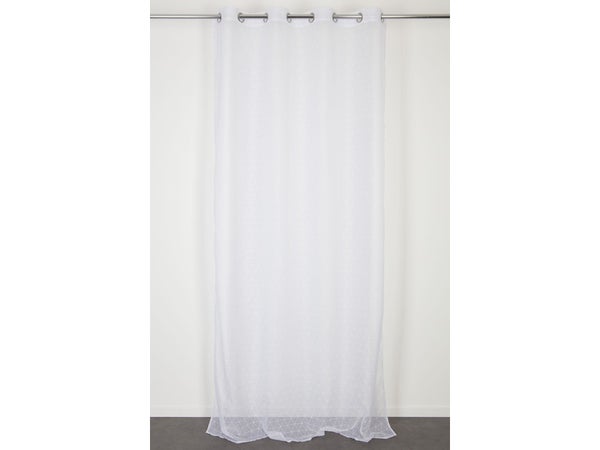 Voilage Tamisant, New Antares Blanc L.140 X H.250 Cm