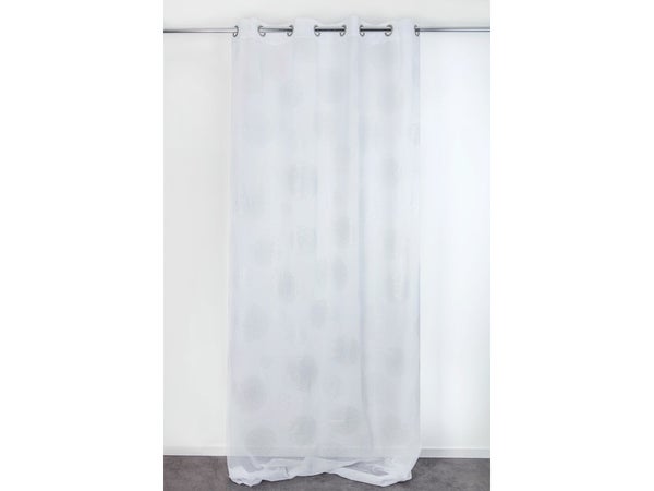 Voilage transparent blanc L. 140 x H. 240 cm