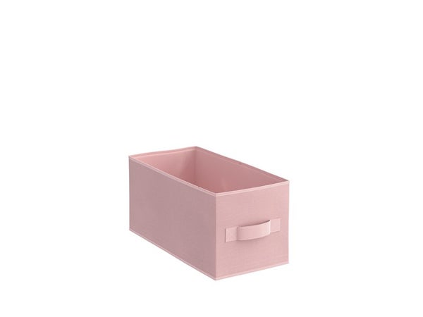 Panier S Polyester Spaceo Kub Rose H.15 X L.15 X P.31 Cm