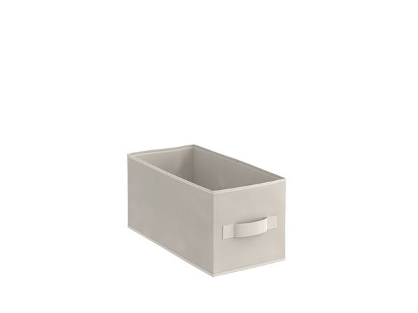 Panier S Polyester Spaceo Kub Beige H.15 X L.15 X P.31 Cm