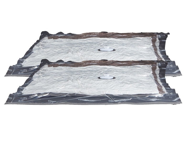 Sac sous vide compactor outlet