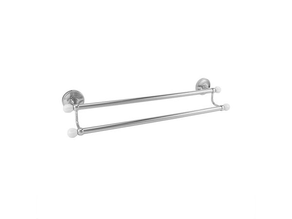 Barre porte-serviettes et fixations 2 barres fixes Emilie chrome