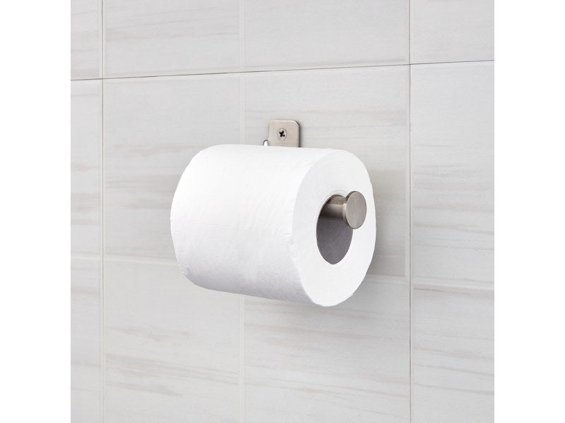 Dérouleur Papier Toilette + Brosse WC en Inox Chromé 