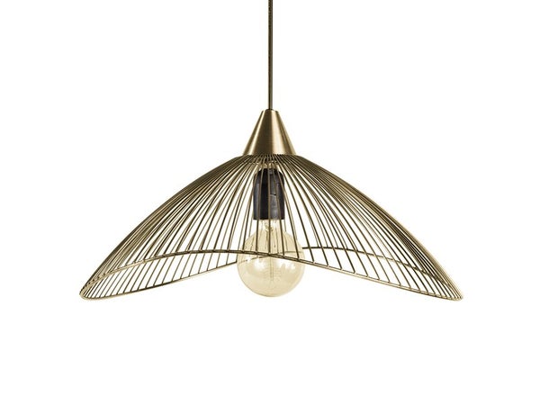 Suspension, Design Métal Laiton Mat Seynave Kasteli E27 1 Lumière(S) D.46 Cm